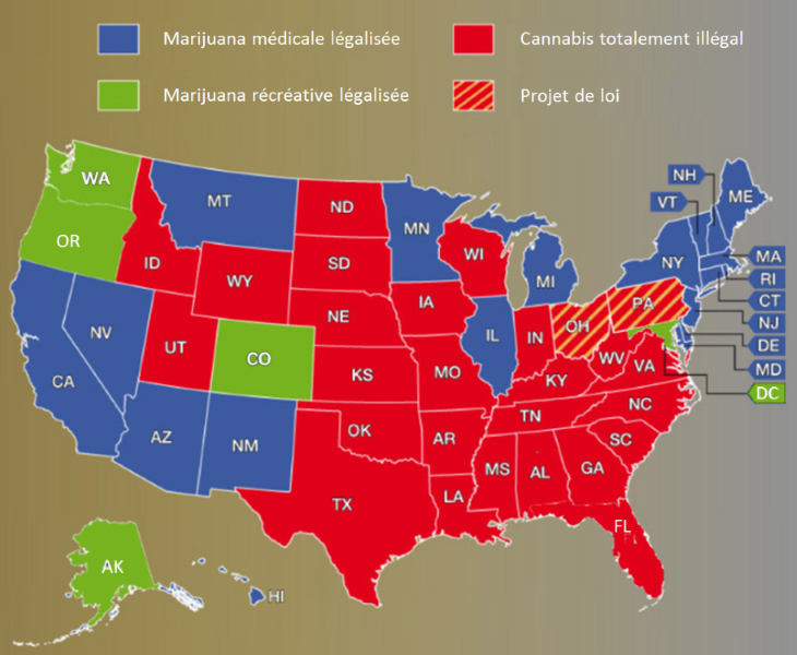 Date De La Fin De La Prohibition Aux Usa USA : légalisation du cannabis récréatif dans trois états supplémentaires